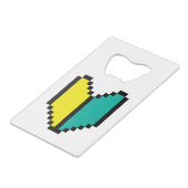 8-bits Pixel Wakaba/Shoshinsha Mark Kredietkaart Flessenopener (Achterkant Gekanteld)