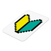 8-bits Pixel Wakaba/Shoshinsha Mark Magneet (Linkerzijde)