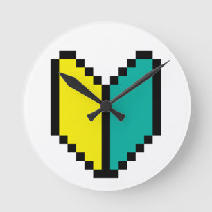 8-bits Pixel Wakaba/Shoshinsha Mark Ronde Klok