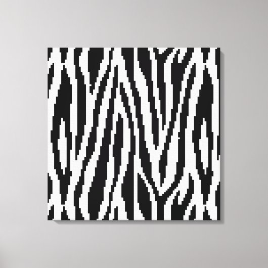 8-bits Pixel Zebra Print Design Patroon (Voorkant)
