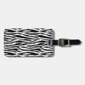 8-bits Pixel Zebra Print Design Patroon Bagagelabel (Voorkant horizontaal)
