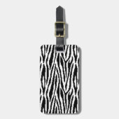 8-bits Pixel Zebra Print Design Patroon Bagagelabel (Voorkant verticaal)