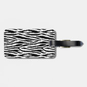 8-bits Pixel Zebra Print Design Patroon Bagagelabel (Achterkant horizontaal)
