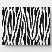 8-bits Pixel Zebra Print Design Patroon Fotoplaat (Voorkant)