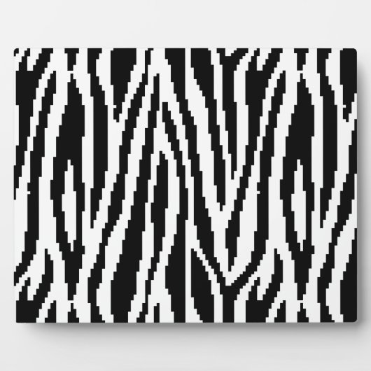 8-bits Pixel Zebra Print Design Patroon Fotoplaat (Voorkant)