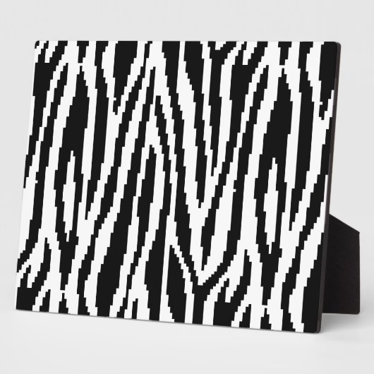 8-bits Pixel Zebra Print Design Patroon Fotoplaat (Zijkant)
