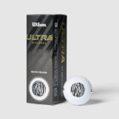 8-bits Pixel Zebra Print Design Patroon Golfballen (Verpakking)