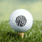 8-bits Pixel Zebra Print Design Patroon Golfballen (Insitu Shirt)
