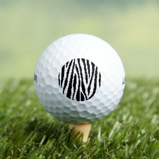 8-bits Pixel Zebra Print Design Patroon Golfballen (Insitu Shirt)