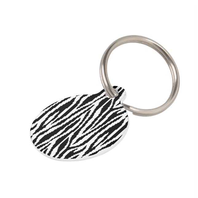 8-bits Pixel Zebra Print Design Patroon Huisdierpenning (Zijkant)