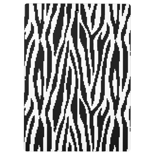 8-bits Pixel Zebra Print Design Patroon Klembord (Achterkant)