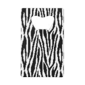 8-bits Pixel Zebra Print Design Patroon Kredietkaart Flessenopener (Voorkant)
