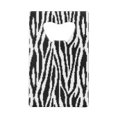 8-bits Pixel Zebra Print Design Patroon Kredietkaart Flessenopener (Achterkant)