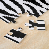8-bits Pixel Zebra Print Design Patroon Legpuzzel (Zijkant)