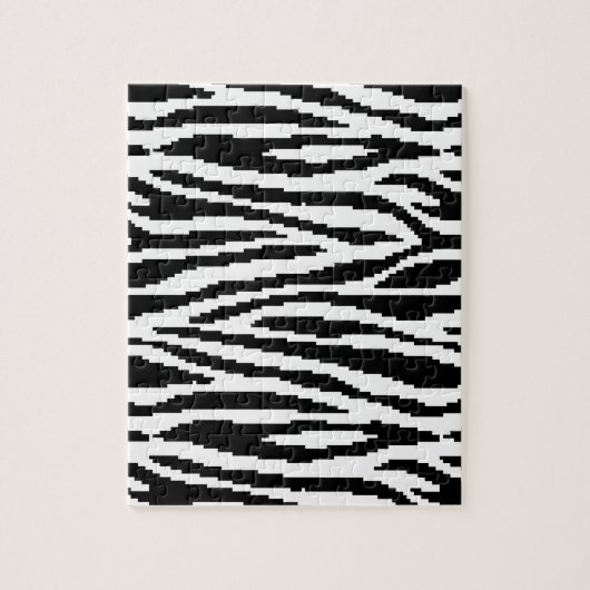 8-bits Pixel Zebra Print Design Patroon Legpuzzel (Verticaal)