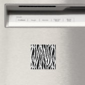 8-bits Pixel Zebra Print Design Patroon Magneet (Insitu (Vaatwasser))