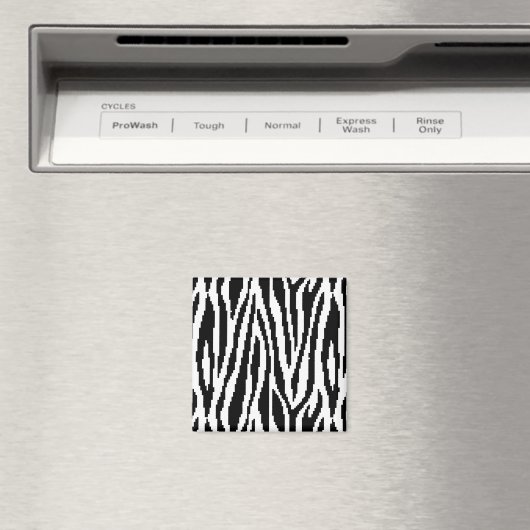 8-bits Pixel Zebra Print Design Patroon Magneet (Insitu (Vaatwasser))
