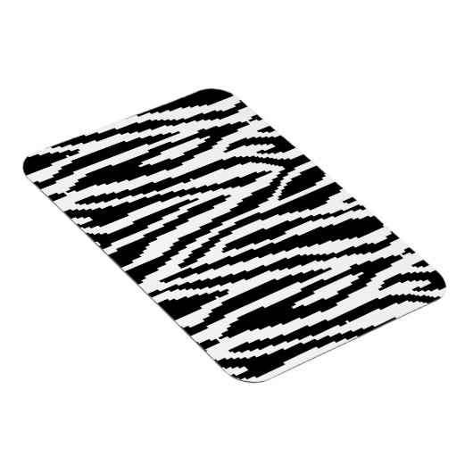 8-bits Pixel Zebra Print Design Patroon Magneet (Rechterzijde)