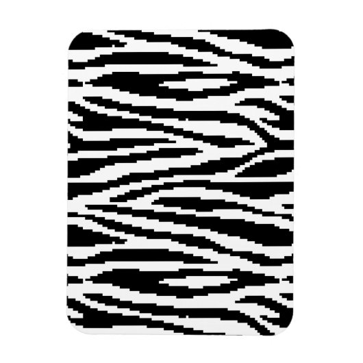 8-bits Pixel Zebra Print Design Patroon Magneet (Verticaal)