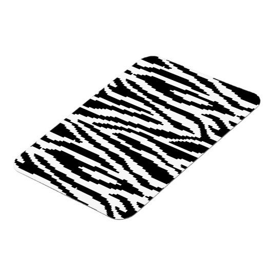 8-bits Pixel Zebra Print Design Patroon Magneet (Linkerzijde)