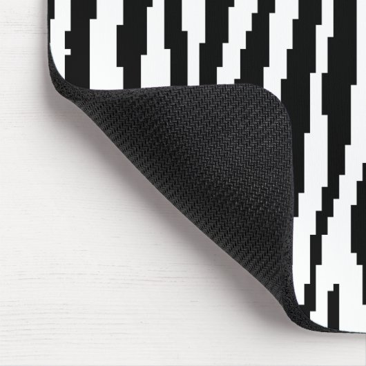 8-bits Pixel Zebra Print Design Patroon Muismat (Hoek)