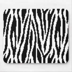 8-bits Pixel Zebra Print Design Patroon Muismat