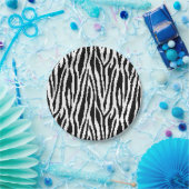 8-bits Pixel Zebra Print Design Patroon Papieren Bordje (Feest)