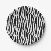 8-bits Pixel Zebra Print Design Patroon Papieren Bordje (Voorkant)