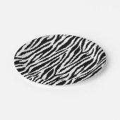8-bits Pixel Zebra Print Design Patroon Papieren Bordje (Gekanteld)