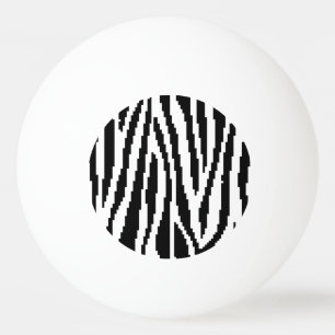 8-bits Pixel Zebra Print Design Patroon Pingpongballen