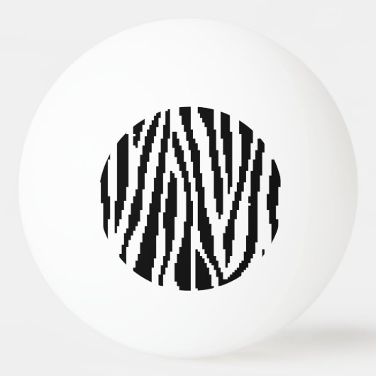 8-bits Pixel Zebra Print Design Patroon Pingpongballen (Voorkant)