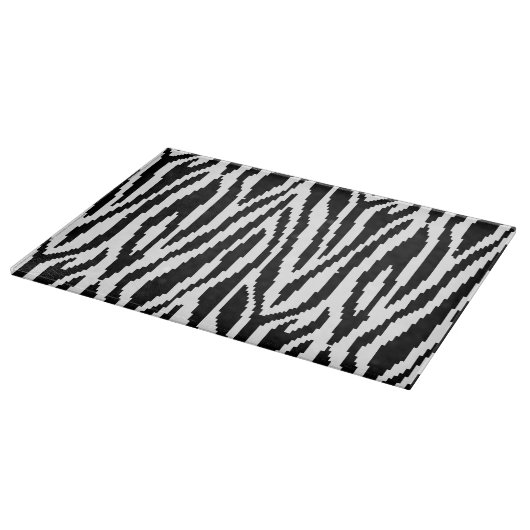8-bits Pixel Zebra Print Design Patroon Snijplank (Hoek)