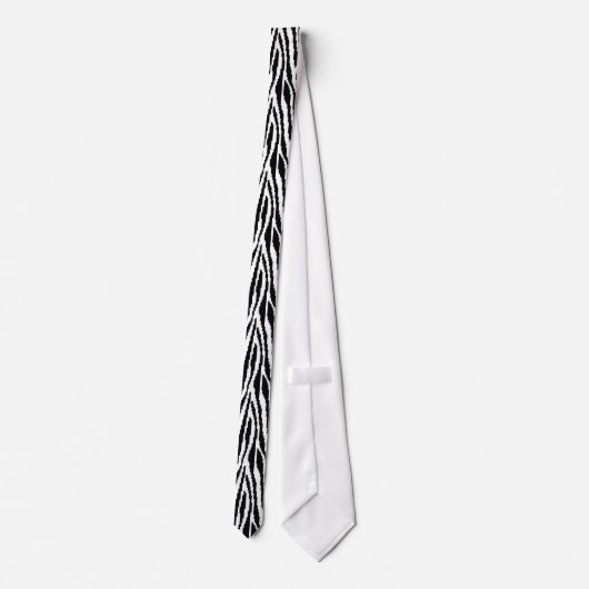8-bits Pixel Zebra Print Design Patroon Stropdas (Achterkant)