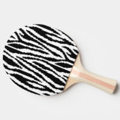 8-bits Pixel Zebra Print Design Patroon Tafeltennisbatje (Zijkant)