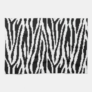 8-bits Pixel Zebra Print Design Patroon Theedoek