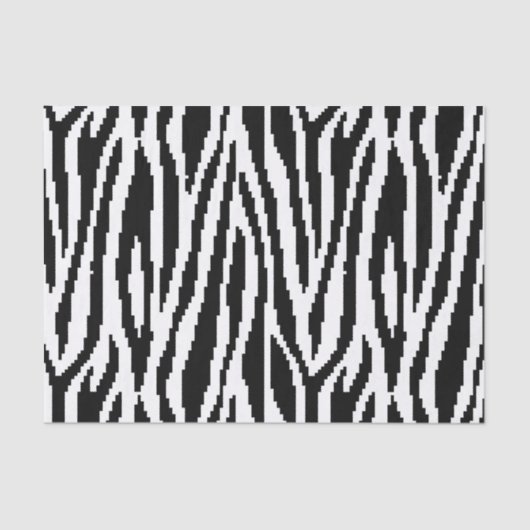 8-bits Pixel Zebra Print Design Patroon Tissuepapier (Voorkant)