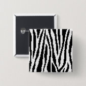 8-bits Pixel Zebra Print Design Patroon Vierkante Button 5,1 Cm (Voorkant /achterkant)