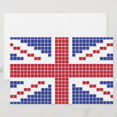 8-bits Pixels Union Jack British (UK)-vlag Briefpapier (Voorkant / Achterkant)