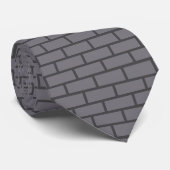 8-bits Retro Brick, grijs Stropdas (Opgerold)