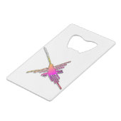 8-bits Retro Video Game Nazca Lines Hummingbird Kredietkaart Flessenopener (Voorkant Gekanteld)