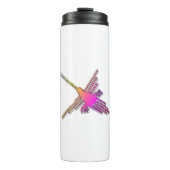8-bits Retro Video Game Nazca Lines Hummingbird Thermosbeker (Voorkant)