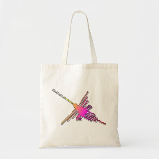 8-bits Retro Video Game Nazca Lines Hummingbird Tote Bag (Voorkant)