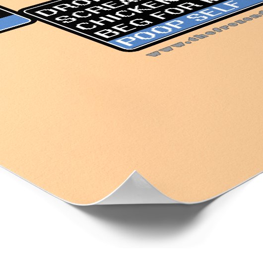 8-bits RPG Battle Menu Poster (Hoek)