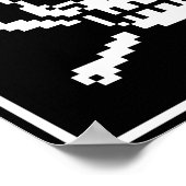 8-bits schedel en dwarsbeenderen Pixel Poster (Hoek)