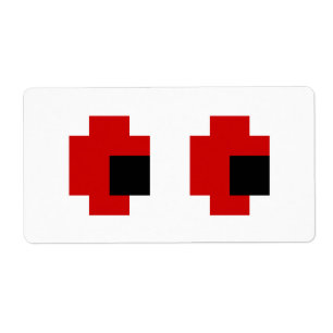 8-bits Spooky Red Eyes Etiket