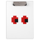 8-bits Spooky Red Eyes Klembord (Voorkant)