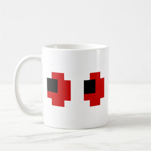 8-bits Spooky Red Eyes Koffiemok