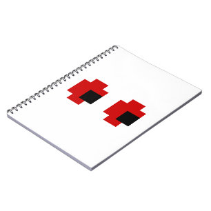 8-bits Spooky Red Eyes Notitieboek