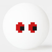 8-bits Spooky Red Eyes Pingpongballen (Achterkant)