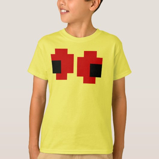 8-bits Spooky Red Eyes T-shirt (Voorkant)